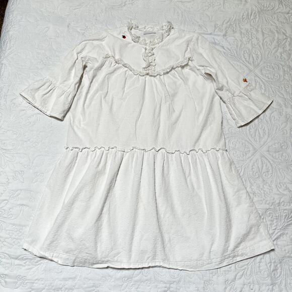 Hanna Andersson Swiss Dot Lacy Dress Size 10 - Picture 2 of 8